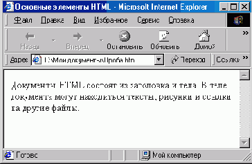 Элементы языков HTML И Javascript