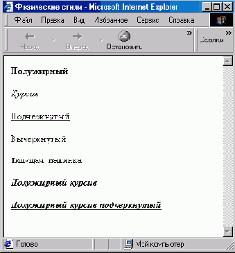 Элементы языков HTML И Javascript